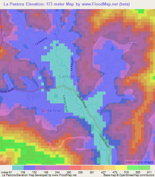 La Pastora,Trinidad and Tobago Elevation Map