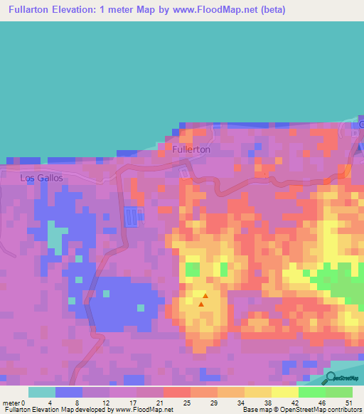 Fullarton,Trinidad and Tobago Elevation Map