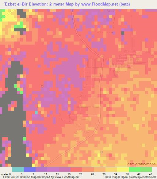 `Ezbet el-Bir,Egypt Elevation Map