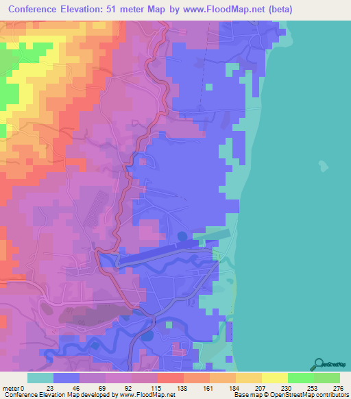 Conference,Grenada Elevation Map