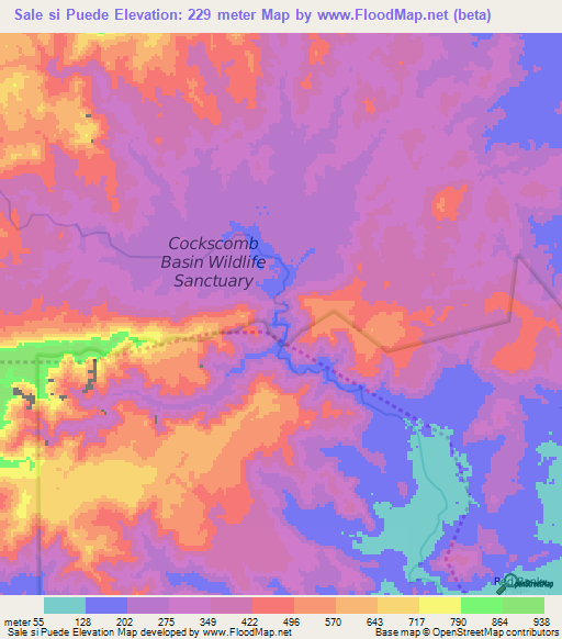 Sale si Puede,Belize Elevation Map
