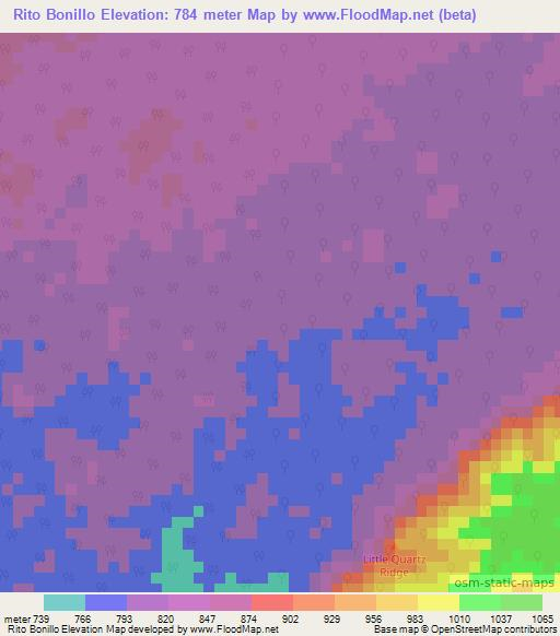 Rito Bonillo,Belize Elevation Map
