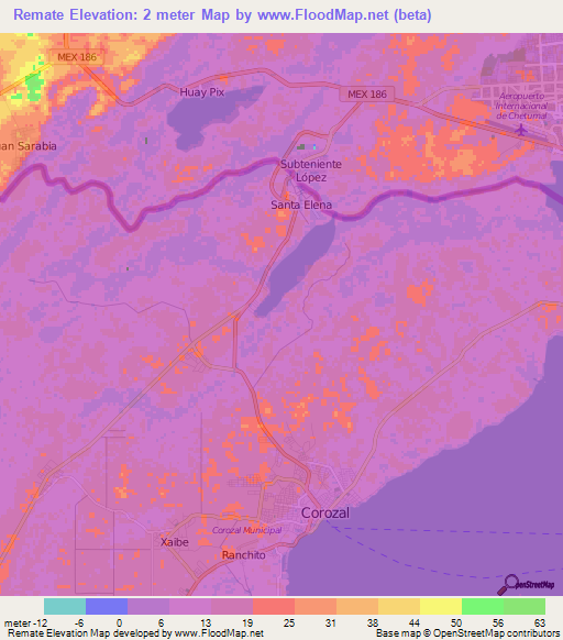 Remate,Belize Elevation Map