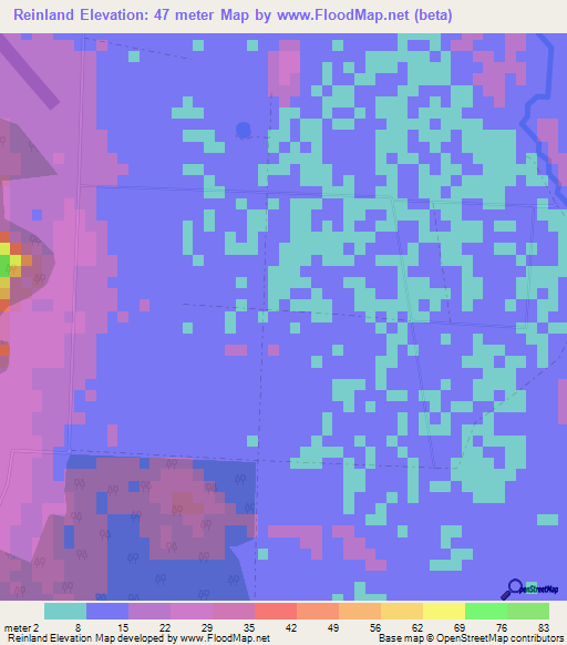 Reinland,Belize Elevation Map