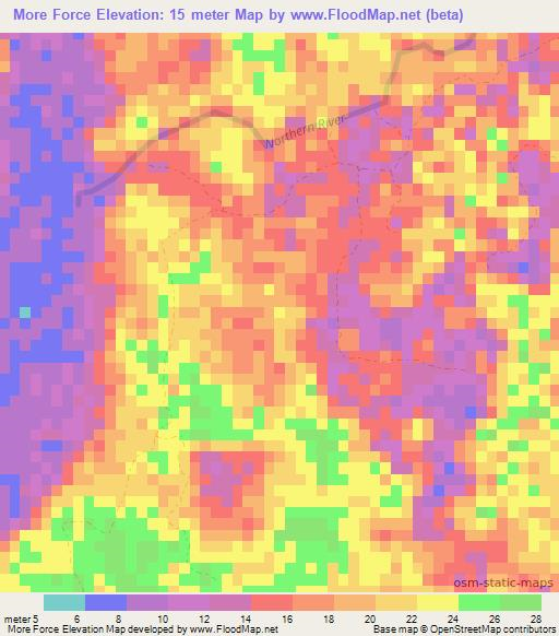 More Force,Belize Elevation Map