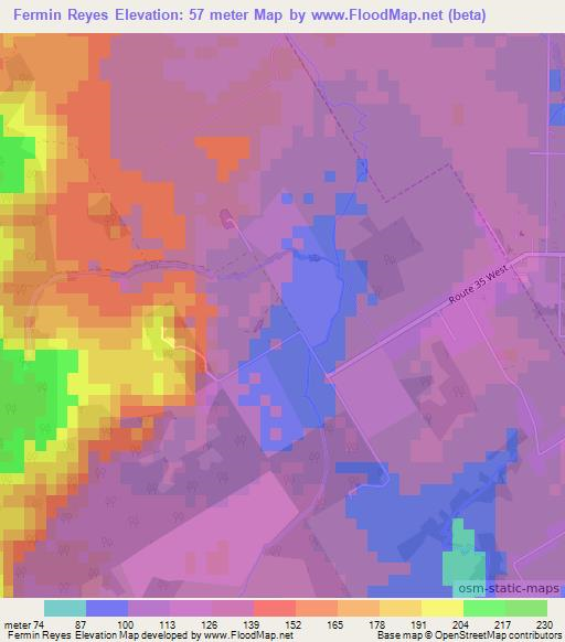 Fermin Reyes,Belize Elevation Map