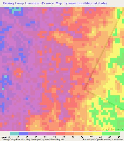 Driving Camp,Belize Elevation Map
