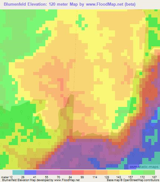 Blumenfeld,Belize Elevation Map