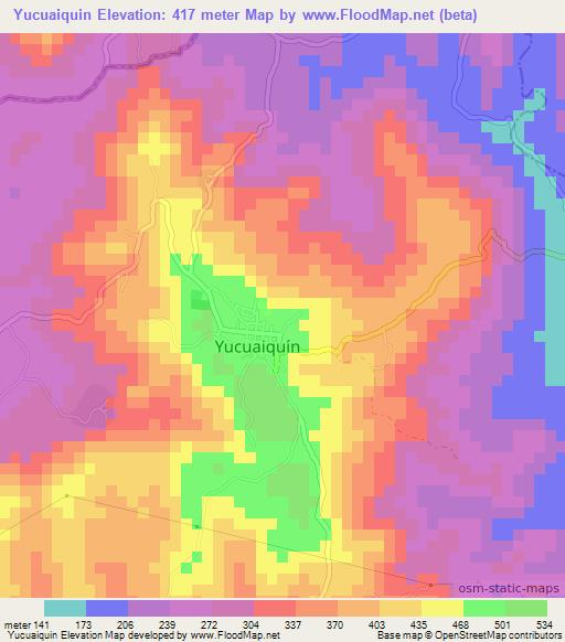 Yucuaiquin,El Salvador Elevation Map