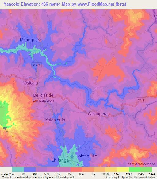 Yancolo,El Salvador Elevation Map