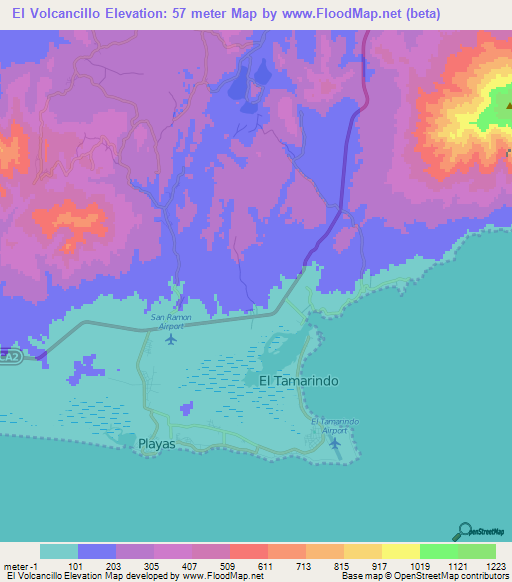 El Volcancillo,El Salvador Elevation Map