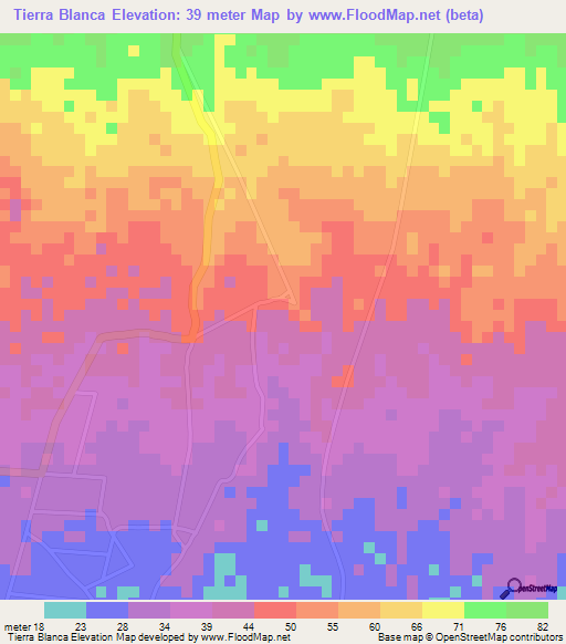 Tierra Blanca,El Salvador Elevation Map