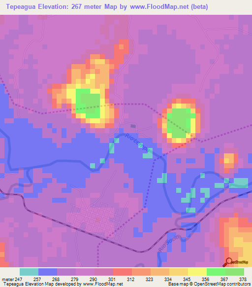 Tepeagua,El Salvador Elevation Map