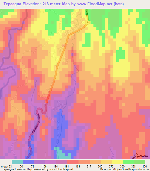Tepeagua,El Salvador Elevation Map