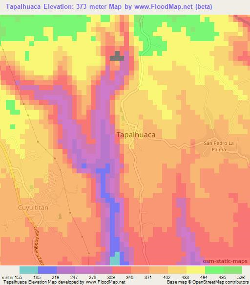 Tapalhuaca,El Salvador Elevation Map
