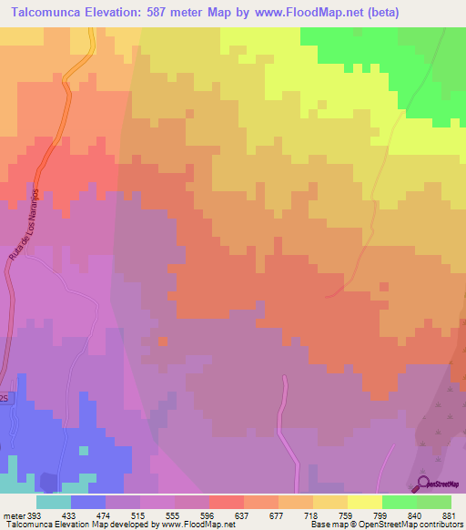 Talcomunca,El Salvador Elevation Map