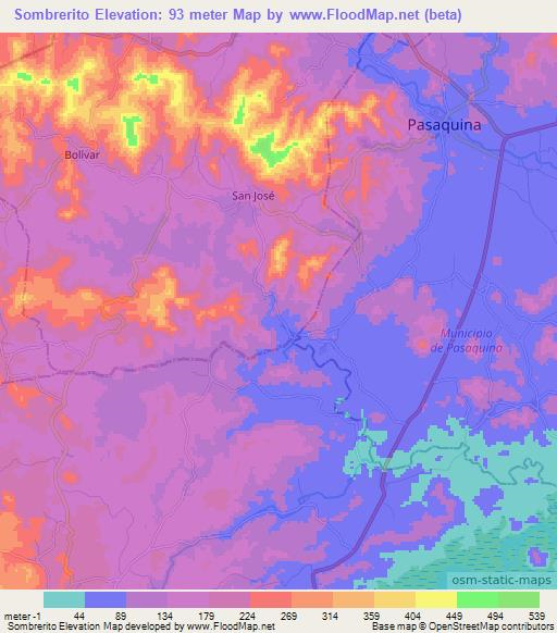 Sombrerito,El Salvador Elevation Map