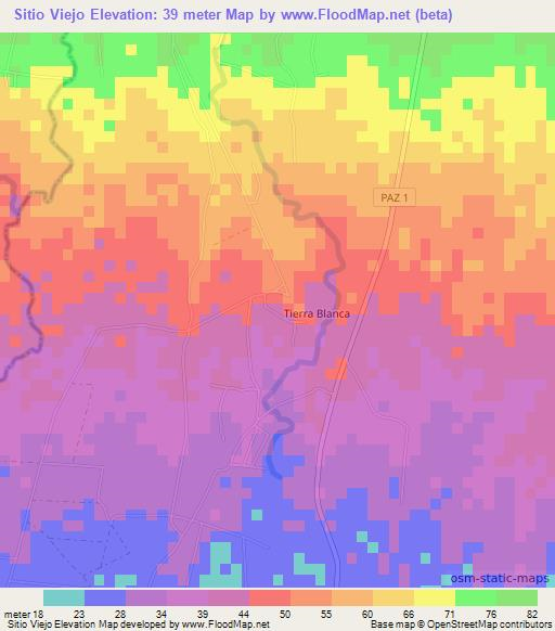Sitio Viejo,El Salvador Elevation Map