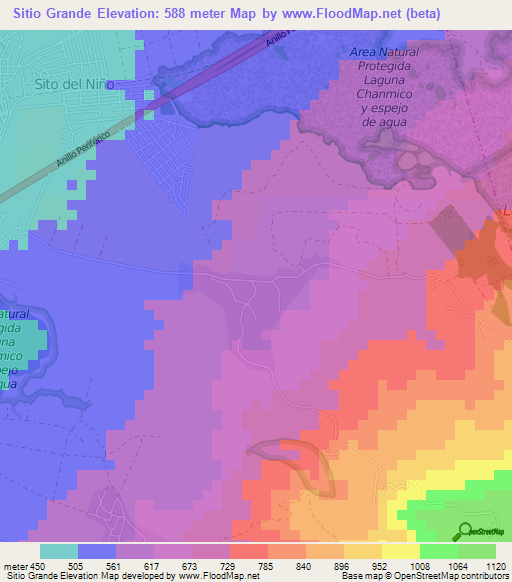 Sitio Grande,El Salvador Elevation Map