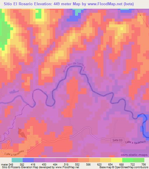Sitio El Rosario,El Salvador Elevation Map