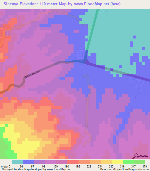 Sincuya,El Salvador Elevation Map