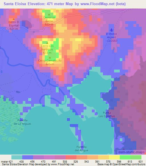 Santa Eloisa,El Salvador Elevation Map