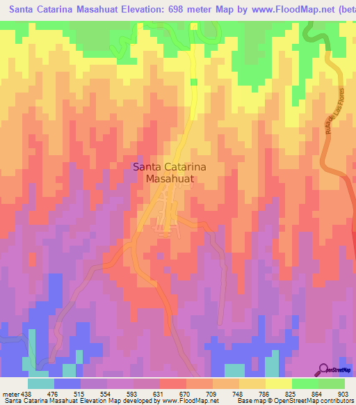 Santa Catarina Masahuat,El Salvador Elevation Map