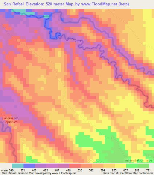 San Rafael,El Salvador Elevation Map