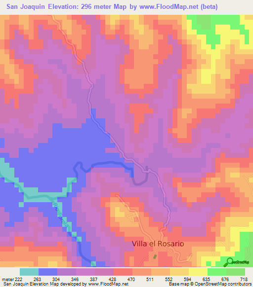 San Joaquin,El Salvador Elevation Map