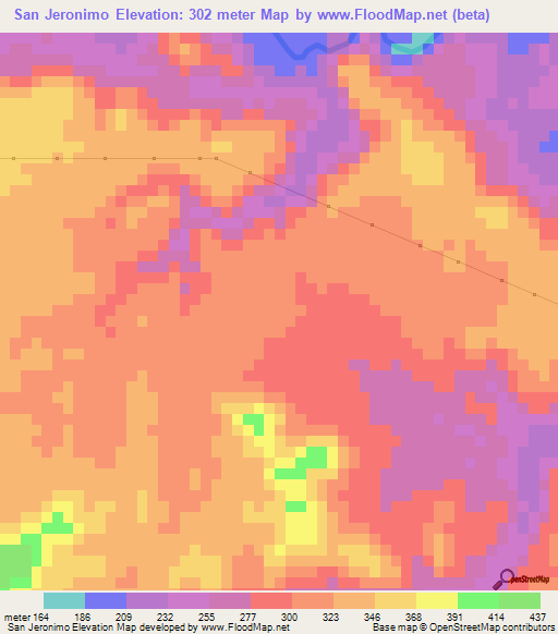 San Jeronimo,El Salvador Elevation Map