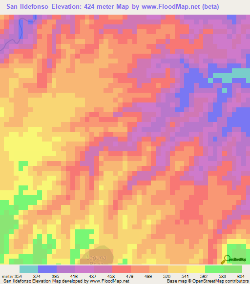 San Ildefonso,El Salvador Elevation Map