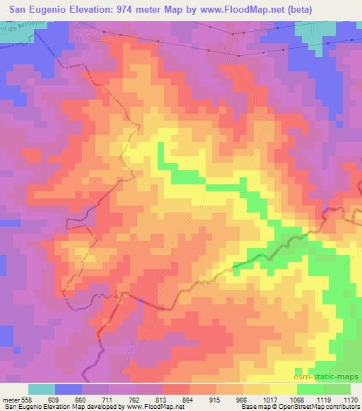 San Eugenio,El Salvador Elevation Map