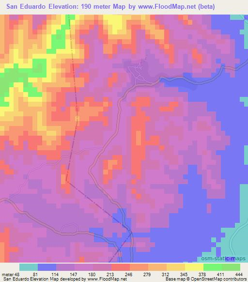 San Eduardo,El Salvador Elevation Map