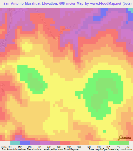 San Antonio Masahuat,El Salvador Elevation Map
