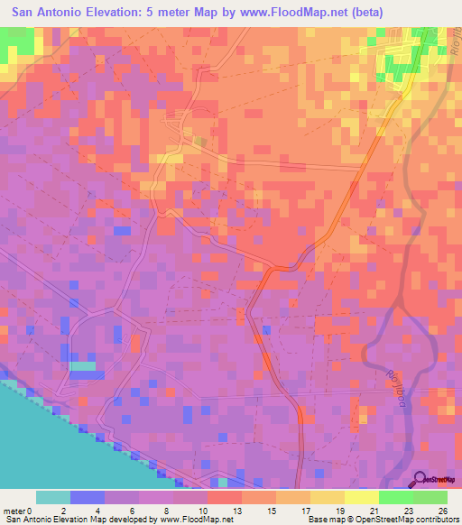 San Antonio,El Salvador Elevation Map