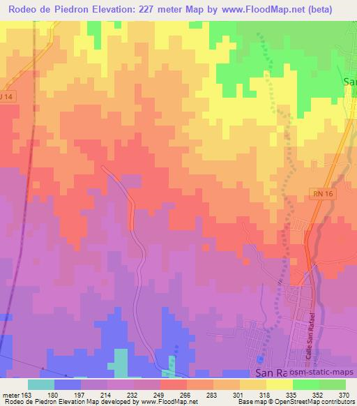 Rodeo de Piedron,El Salvador Elevation Map