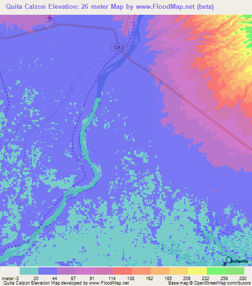 Quita Calzon,El Salvador Elevation Map