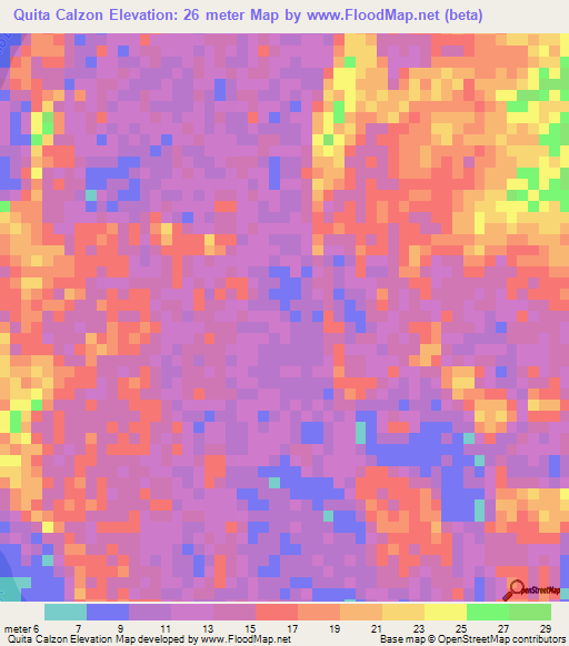 Quita Calzon,El Salvador Elevation Map