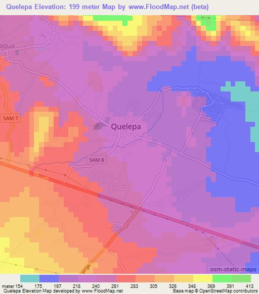 Quelepa,El Salvador Elevation Map