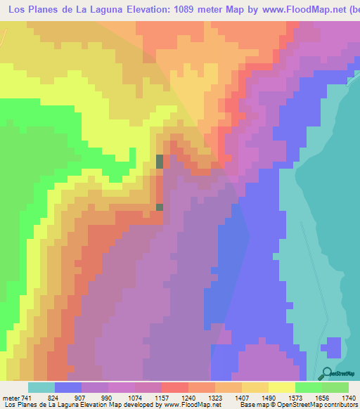 Los Planes de La Laguna,El Salvador Elevation Map