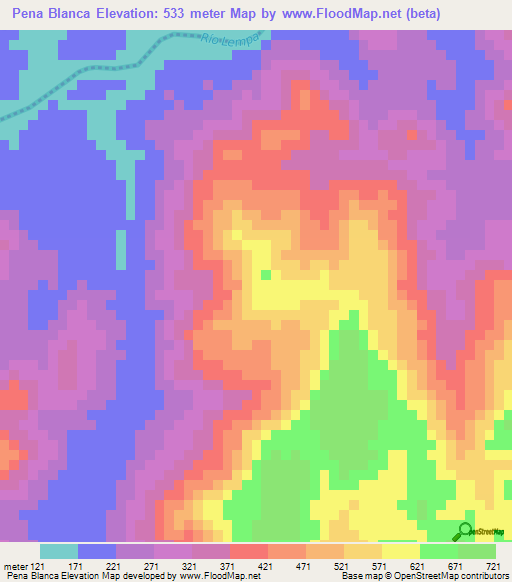 Pena Blanca,El Salvador Elevation Map
