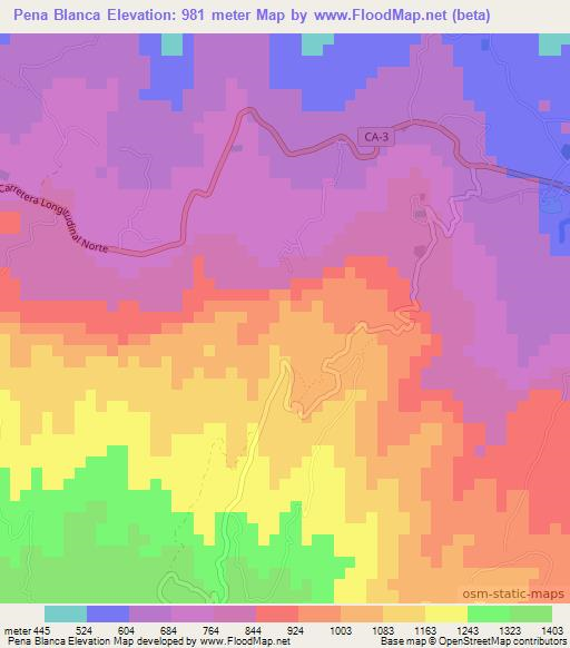 Pena Blanca,El Salvador Elevation Map