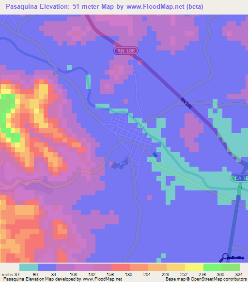 Pasaquina,El Salvador Elevation Map