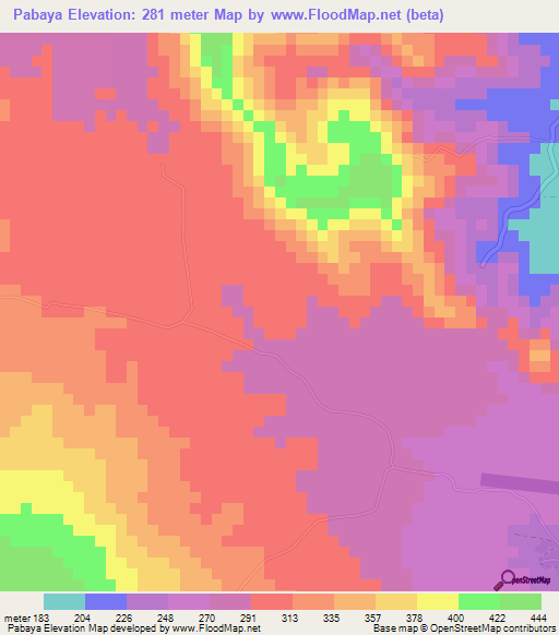 Pabaya,El Salvador Elevation Map
