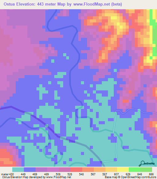 Ostua,El Salvador Elevation Map