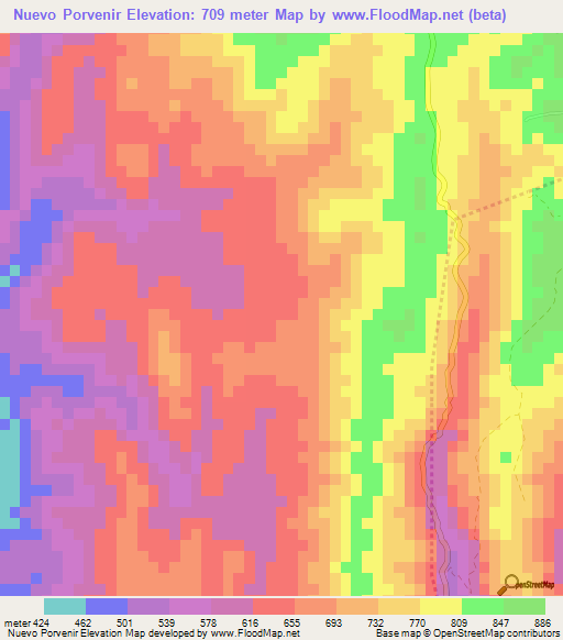 Nuevo Porvenir,El Salvador Elevation Map