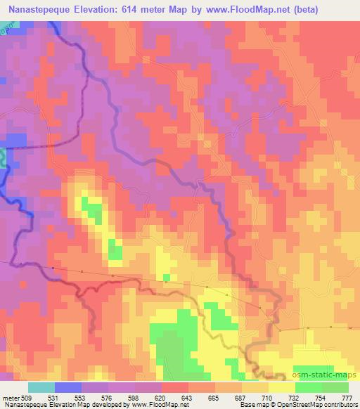 Nanastepeque,El Salvador Elevation Map