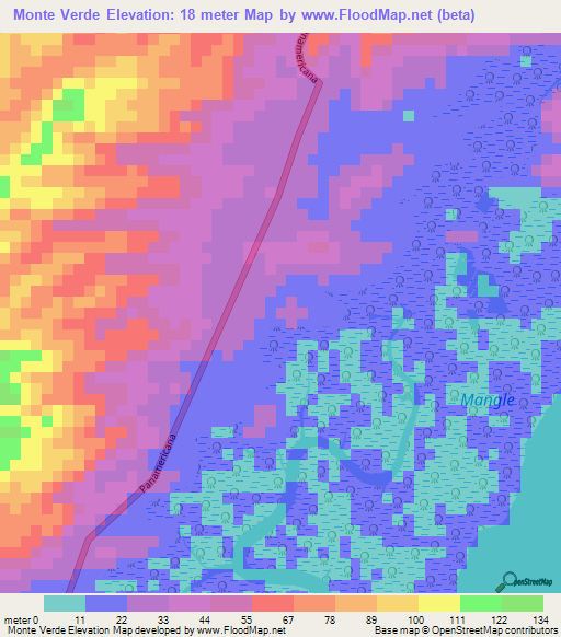 Monte Verde,El Salvador Elevation Map