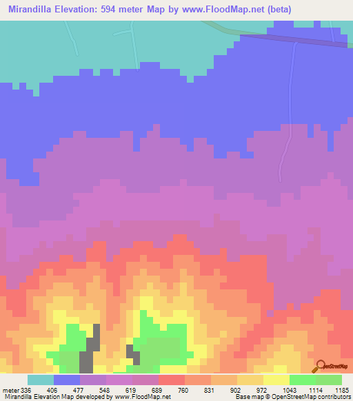 Mirandilla,El Salvador Elevation Map