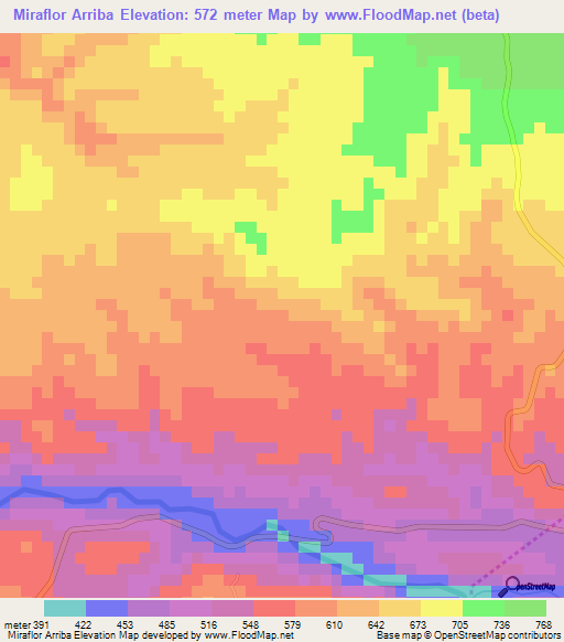 Miraflor Arriba,El Salvador Elevation Map